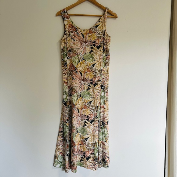 Vintage Carroll Reed Collections Floral A Line Dress Rayon Made in Canada - Picture 4 of 9
